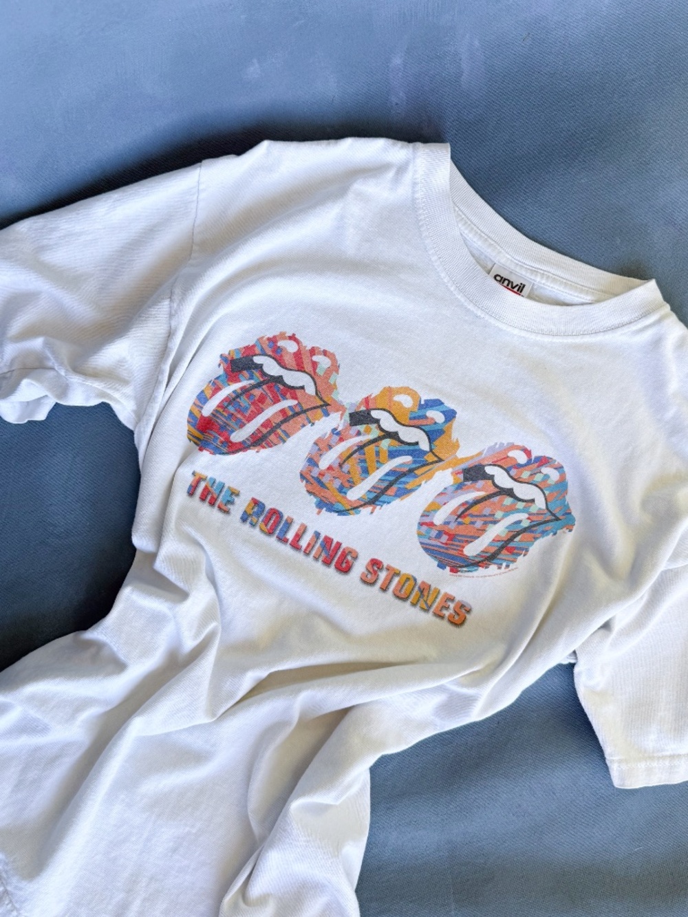 Vintage 2002 Rolling Stones Licks Tour 2002/03 Anvil Double Sided T-Shirt Y2K
